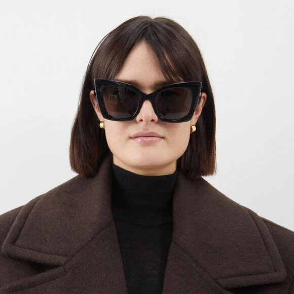 Saint Laurent SL552 008 BRAND NEW Sunglasses Havana Grey Cat Eye Women - Picture 3 of 14